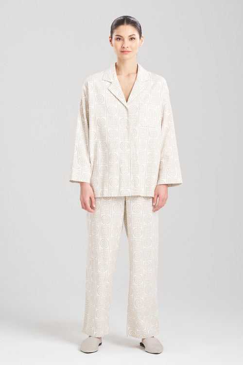 natori Flannel Infinity Notch PJ Sand Taupe