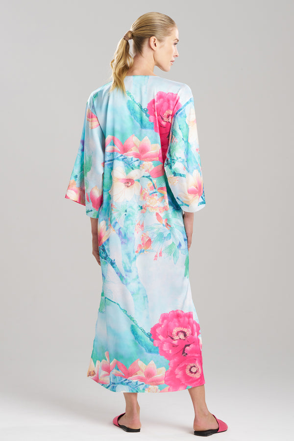 Natori Floral Garden Caftan Blue Multi