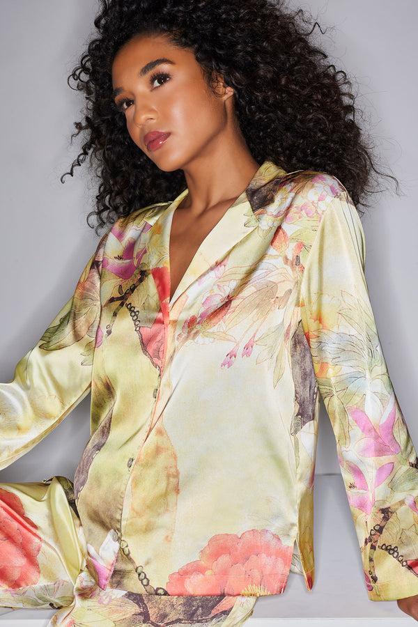 natori Floral Garden Notch PJ Golden Hour