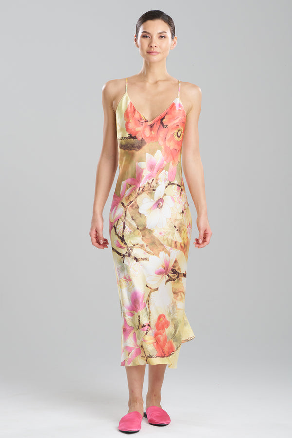 Natori Floral Garden Slip Dress Golden Hour