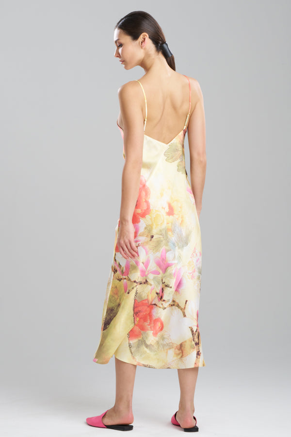 Natori Floral Garden Slip Dress Golden Hour