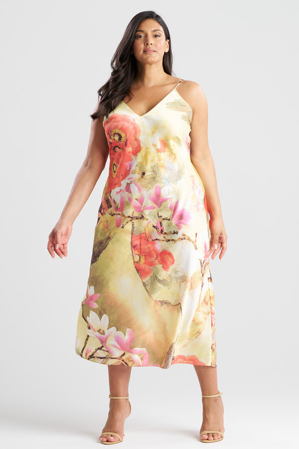 Natori Floral Garden Slip Dress Golden Hour