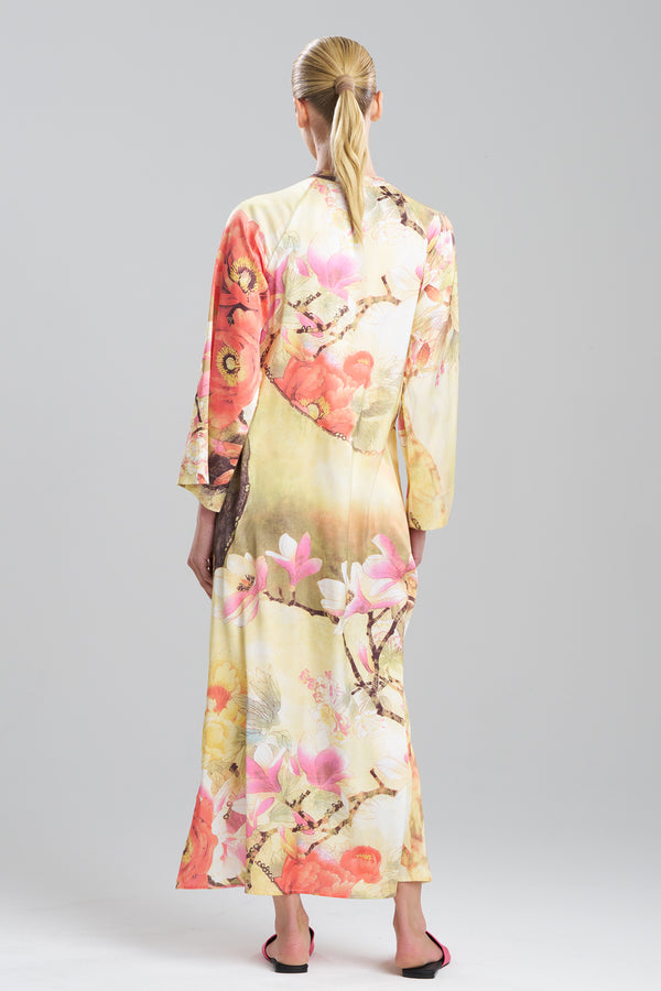 Natori Floral Garden Zip Caftan Golden Hour