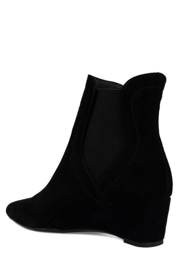 Natori Gaisha-Su Suede Wedge Bootie Black