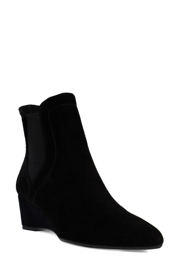 Natori Gaisha-Su Suede Wedge Bootie Black