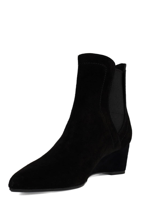 natori Gaisha-Su Suede Wedge Bootie Black