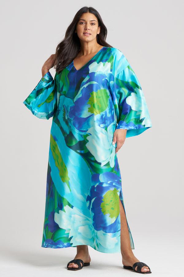 Natori Garbo Caftan Blue Multi