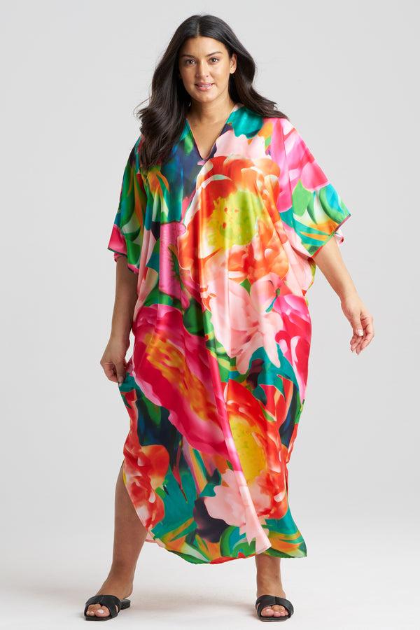 Natori Garbo V-Neck Caftan Multi