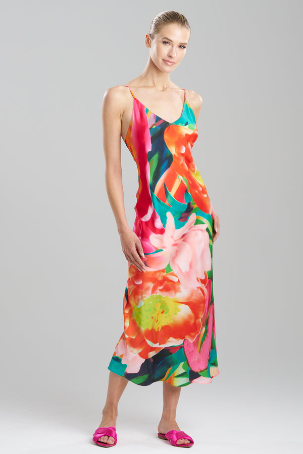 Natori Garbo V-Neck Slip Dress Multi