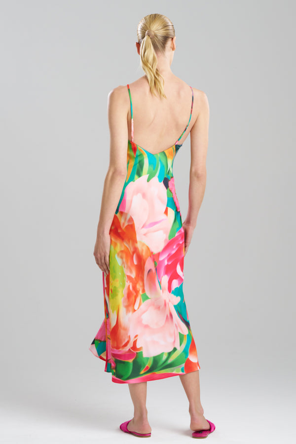 Natori Garbo V-Neck Slip Dress Multi