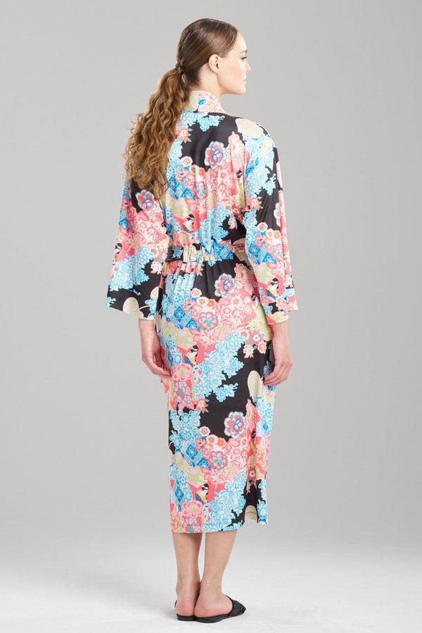 Natori Geisha Garden Knit Robe Black Multi