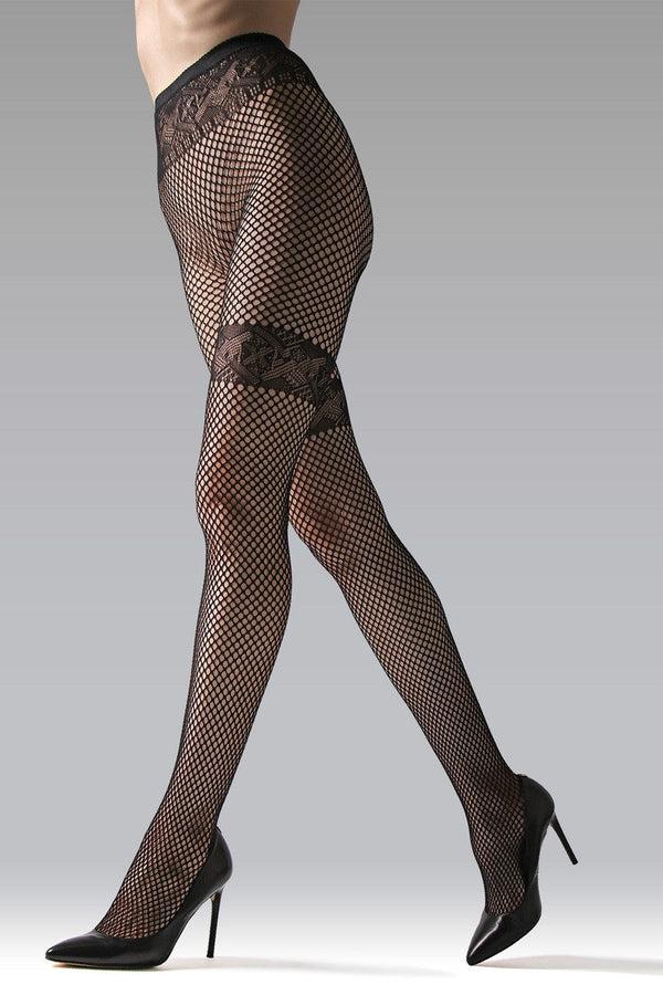 natori Geo Net Tights Black