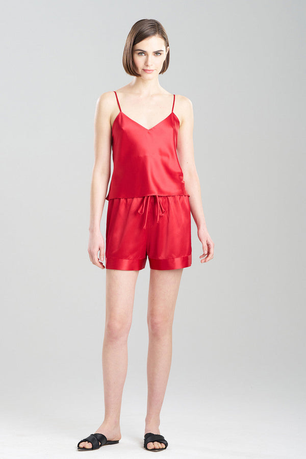 Natori Glamour Cami Shorts PJ Brocade Red