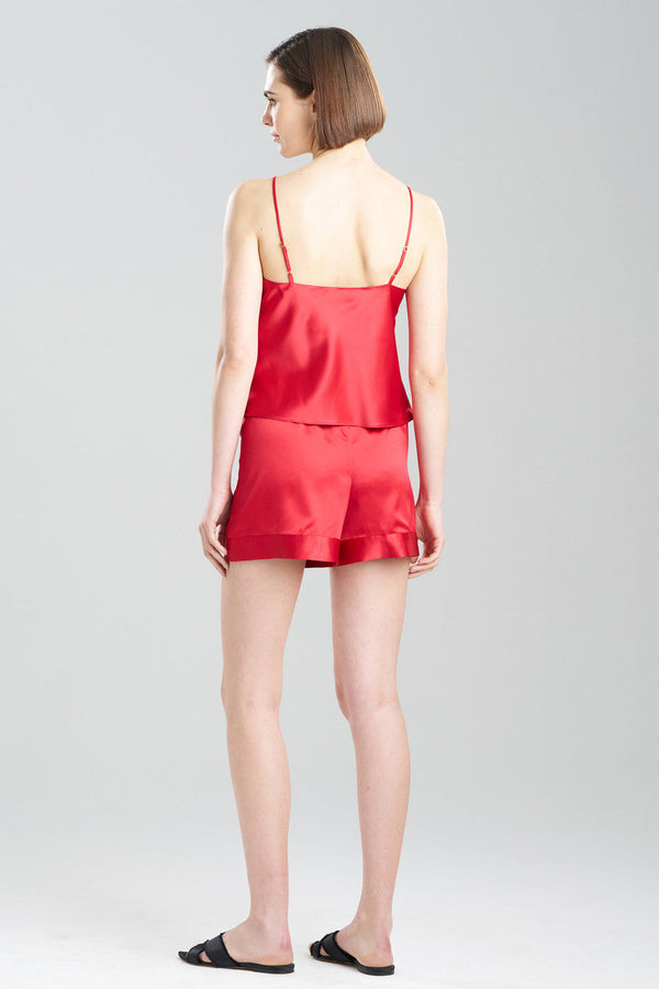 Natori Glamour Cami Shorts PJ Brocade Red