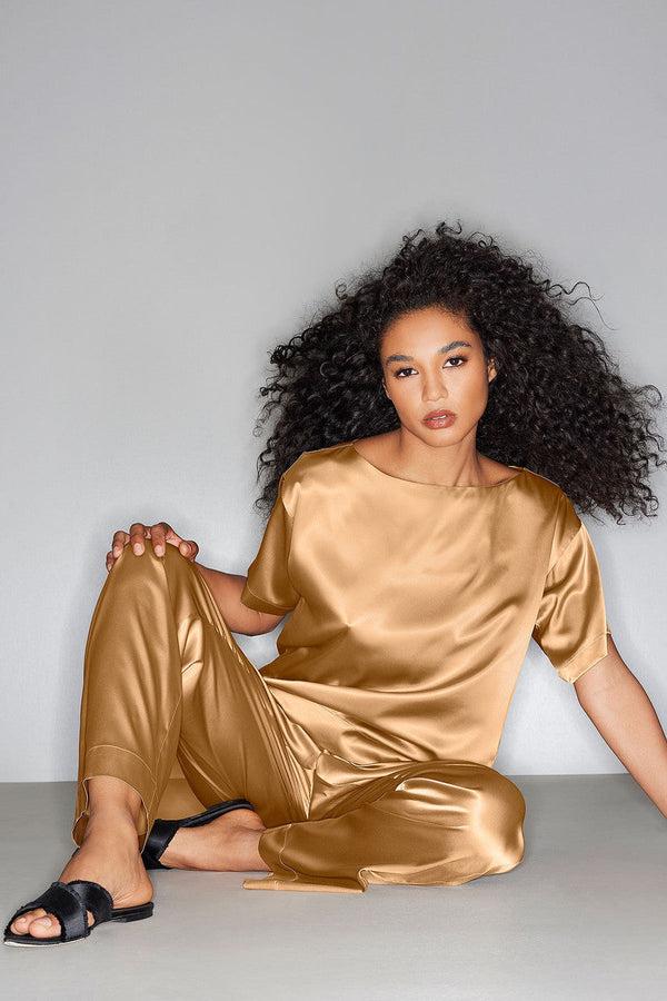 Natori Glamour Straight Leg Pants Toffee