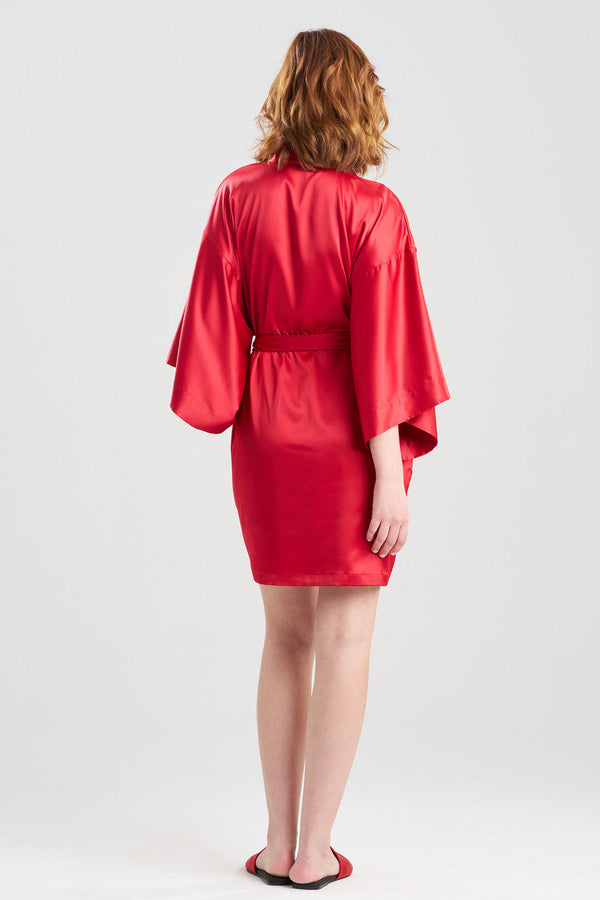 Natori Glamour Wrap Brocade Red