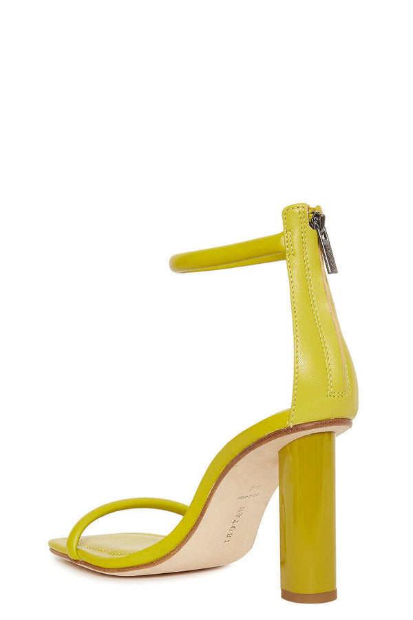 Natori Glow Nappa Leather Block Heel Sandal Citron