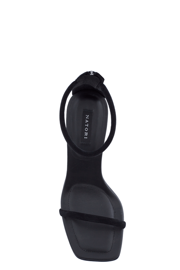 Natori Glow Suede Sandal Black Suede