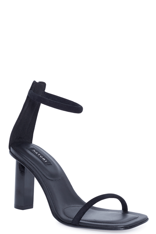 natori Glow Suede Sandal Black Suede