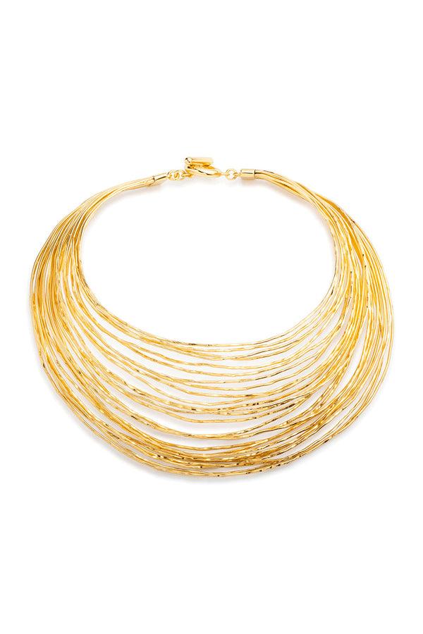 natori Gold Brass Wire Necklace Antique Gold