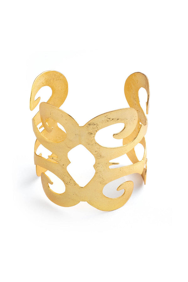 natori Gold Plated Brass Cut Out Bangle Gold