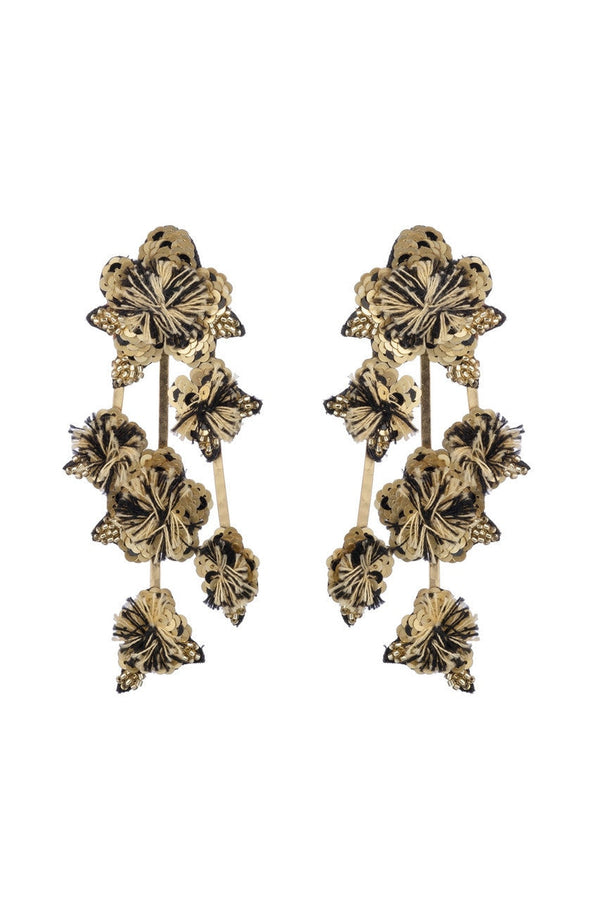 natori Gold Plated Brass Floral Clip Earrings Gold