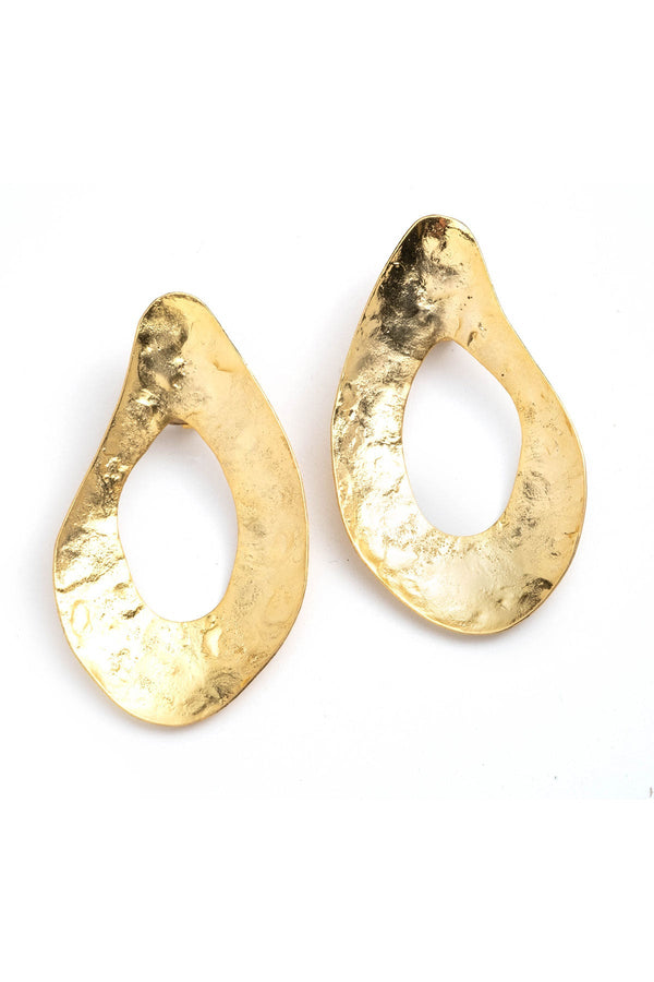 natori Gold Plated Brass Oval Earrings Gold