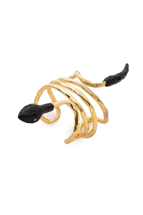 natori Gold Plated Brass Snake Bracelet Gold