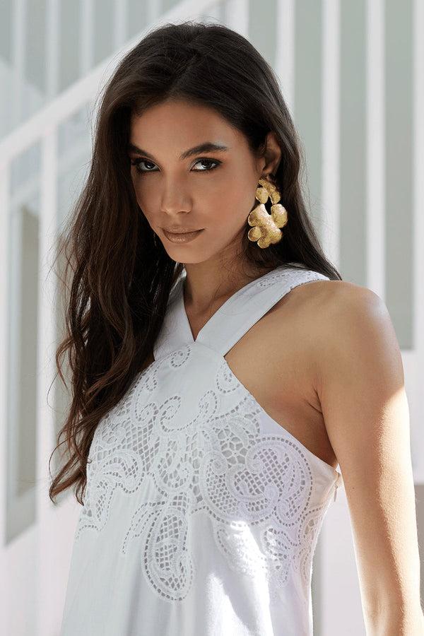 Natori Gold Plated Floral Earrings Gold