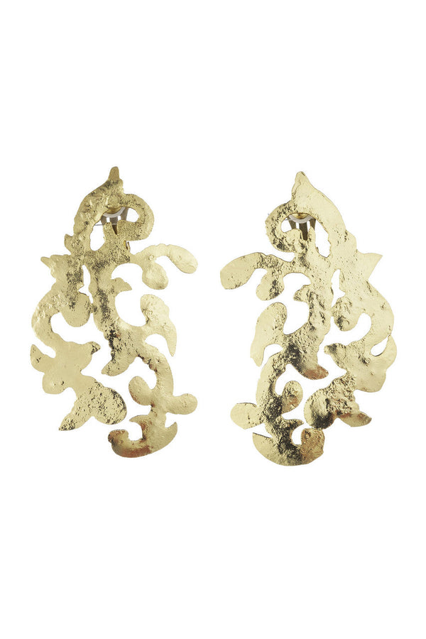 natori Gold Plated Scroll Earrings Gold