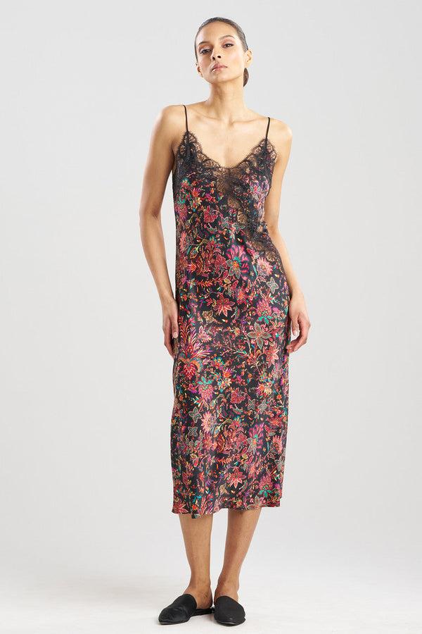natori Granada Slip Dress Black Multi