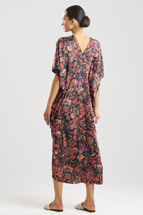 Natori Granada V-Neck Caftan Black Multi