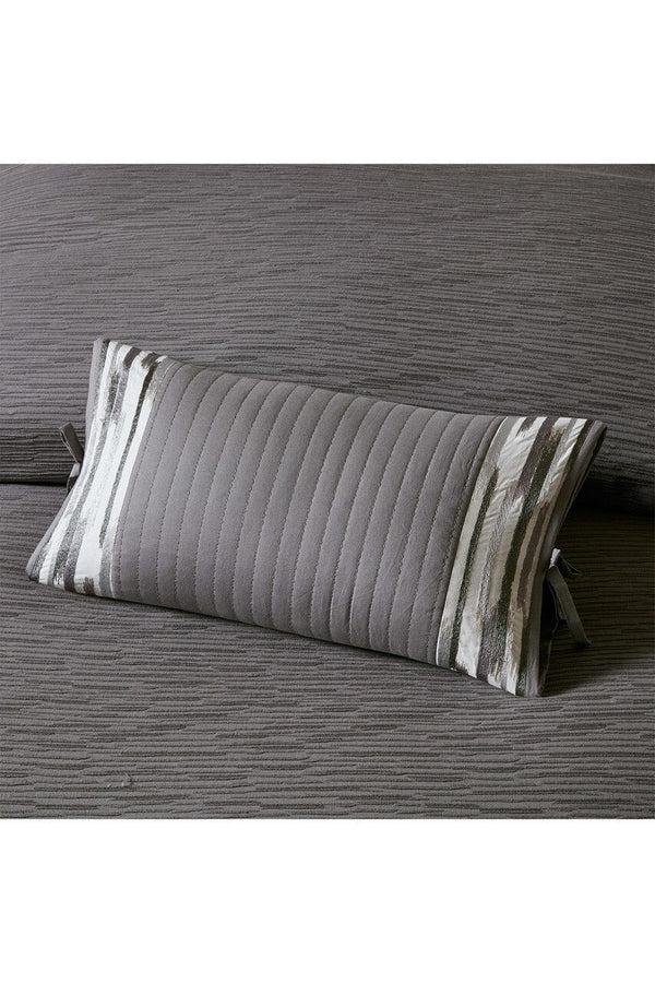 Natori Hanae Gray Embroidered Oblong Pillow Multi