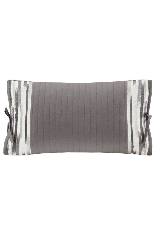 natori Hanae Gray Embroidered Oblong Pillow Multi