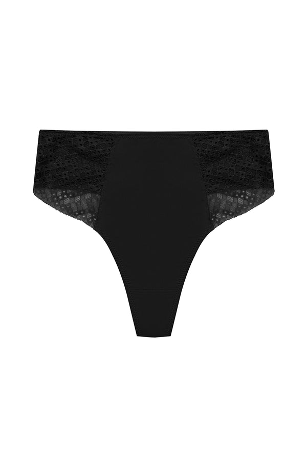 natori Harmony High Rise Thong Black