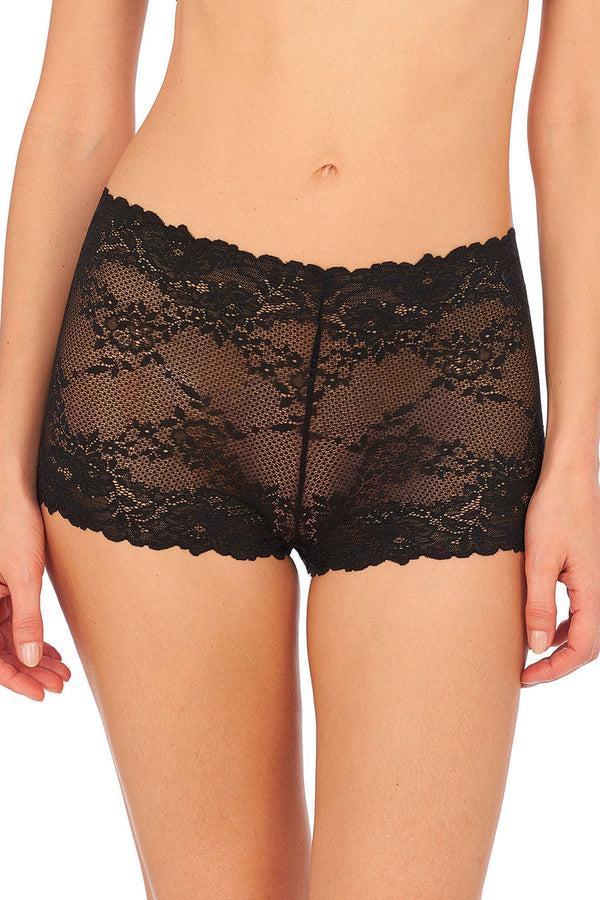 Natori Heavenly Lace Boyshort Black