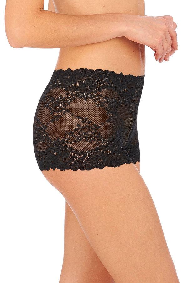 Natori Heavenly Lace Boyshort Black