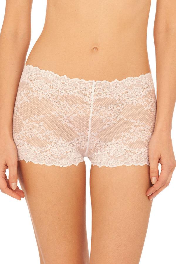 Natori Heavenly Lace Boyshort White