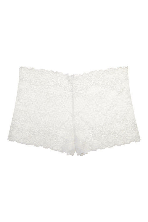 natori Heavenly Lace Boyshort White