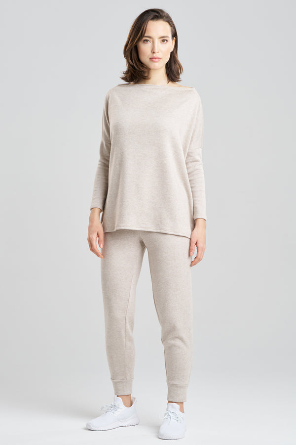 Natori Himalaya Sweater Knit Wedge Top Cashmere