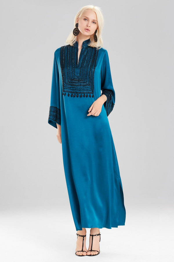 Natori Horn Round Drop Clip Earrings Ebony