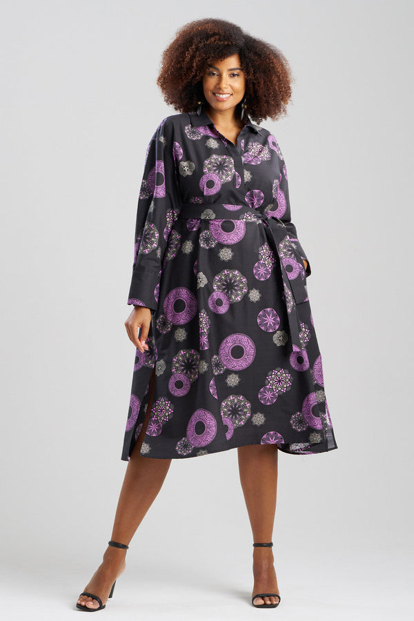 Natori Ikigai Oversized Shirtdress Black Multi