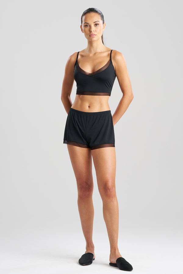 natori Illusion Cropped Cami Black