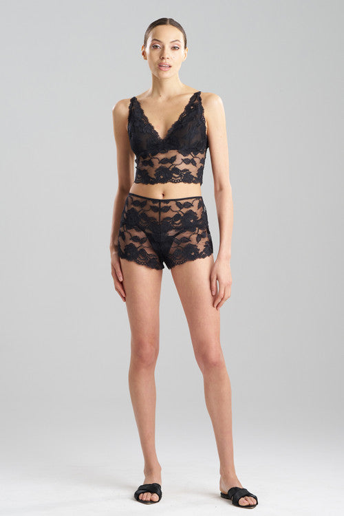 natori Imagine Allover Lace Boyshorts Black