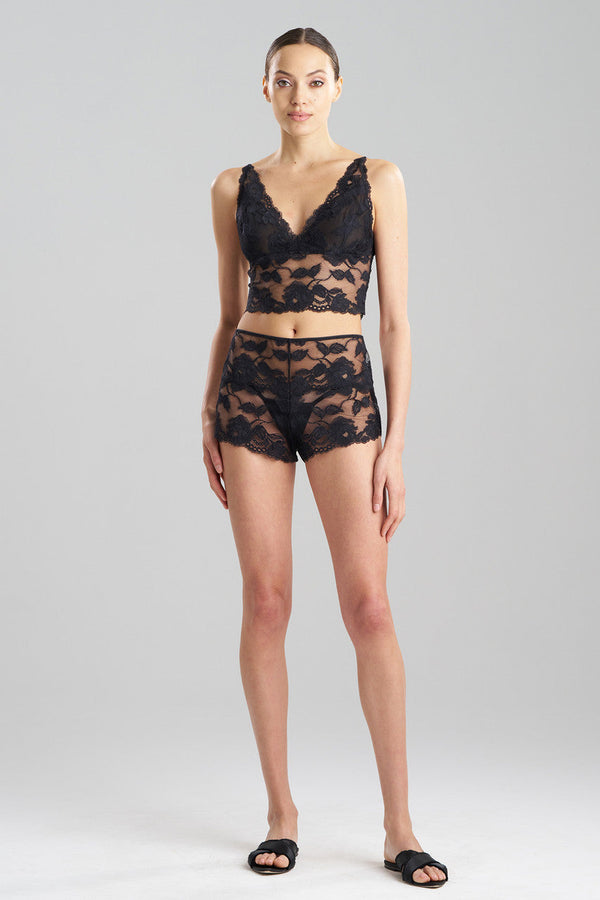 natori Imagine Allover Lace Bralette Black