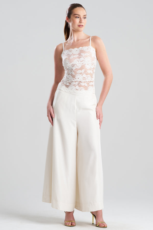 natori Imagine Allover Lace Cami Warm White