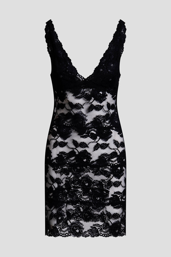 Natori Imagine Allover Lace Chemise Black