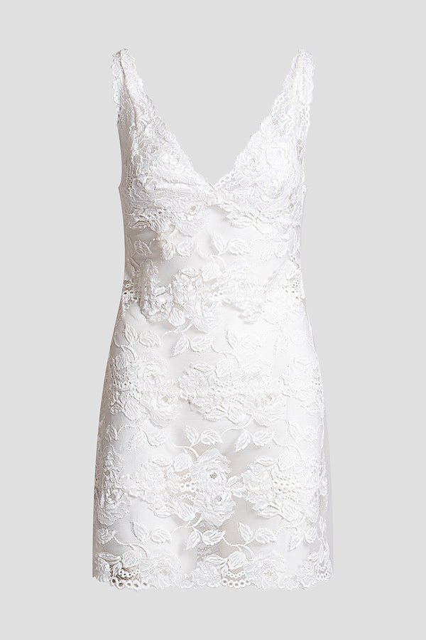 Natori Imagine Allover Lace Chemise Warm White
