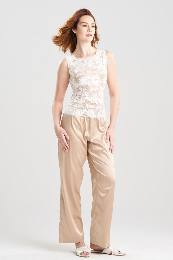 Natori Imagine Allover Lace Tank Warm White