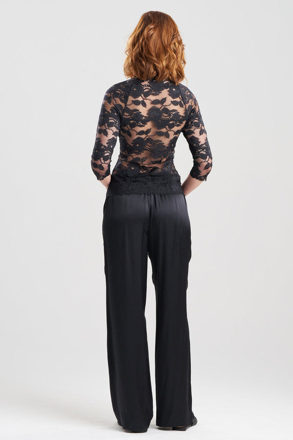 Natori Imagine Allover Lace Top Black